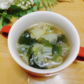 ルパンのかあさん☆彡's cooksnap of when they made 白菜とワカメのあっさり生姜スープ.