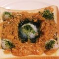 私市ビッキーズ津門巳's cooksnap of when they made “なめ茸味付け海苔オープントースト”.