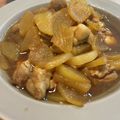 チビッ子ギャング's cooksnap of when they made 豚の角煮♡リメイク♡大根と鶏肉の炒め煮.