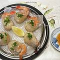 Gonbao's cooksnap of when they made ライスペーパー簡単本格点心 海老蒸し餃子.