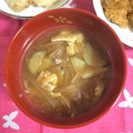 mmameco's cooksnap of when they made 茄子と大根と油揚げの味噌汁.