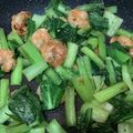 ラビオレンジ's cooksnap of when they made ぷりっぷり♪海老と小松菜のにんにく塩炒め.