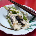うちー's cooksnap of when they made えのきとオクラで夏の梅しそさっぱり酢の物.