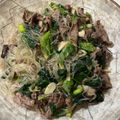 うな重浦和's cooksnap of when they made ほうれん草と薄切り肉のチャプチェ.