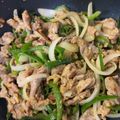 Reo14☆'s cooksnap of when they made ピーマンと玉ねぎの豚小間味噌たれ焼き.