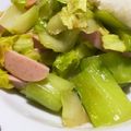 さーとぽーんた's cooksnap of when they made キャベツとチンゲン菜の魚肉ソーセージ炒め.