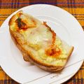 にきけん's cooksnap of when they made じゃがキムチーズトースト.