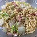 Rick_t's cooksnap of when they made 白菜とベーコンのパスタ.