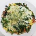 roll21's cooksnap of when they made 菜の花とベーコン☆ピザ風たまご焼き.