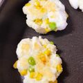 おいも家。's cooksnap of when they made お弁当に♪コーン＆枝豆はんぺんのお焼き.