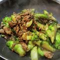 ｸﾏﾘｴ's cooksnap of when they made 祝蕾(子持ち高菜)と豚挽き肉の豆鼓醤炒め.