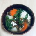 景步☆'s cooksnap of when they made 簡単#豆腐となめこと春菊のお味噌汁.