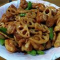 や～たん食堂's cooksnap of when they made 蓮根と鶏肉の黒酢あん絡め.