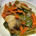 たべたべこ's cooksnap of when they made レンジで簡単♡タラの野菜蒸し.