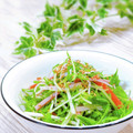 Satoco❋'s cooksnap of when they made 簡単☆水菜とカニカマの和え物.