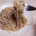 アクセル☆'s cooksnap of when they made レンジで簡単♪長ネギツナのねりごまパスタ.