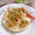 へい♡ゆー♡'s cooksnap of when they made カニカマトーストお好み焼き風.