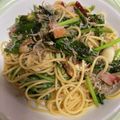 クックHDP0M2☆'s cooksnap of when they made カブの葉パスタ.