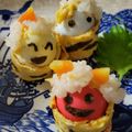 yasuna313's cooksnap of when they made 節分に♪ゆで卵で鬼さん3兄妹♪.