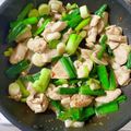 asamimimi's cooksnap of when they made やわらか胸肉！葉玉ねぎの炒め物.