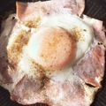 クック0GF8C9☆'s cooksnap of when they made 黄身がずれないハムエッグ.