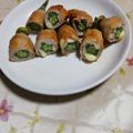 くネコまろす's cooksnap of when they made 甘辛タレで簡単◇オクラとチーズの豚肉巻き.