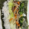 りさぴょん♩。○'s cooksnap of when they made 挽肉で韓国風海苔巻☆恵方巻にも.