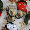 kamiyukika's cooksnap of when they made 節分の恵方巻に✿牛肉の手巻き寿司.