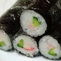 ちかﾁｬﾝ☆'s cooksnap of when they made 太巻き・巻き寿しの簡単でキレイな切り方.