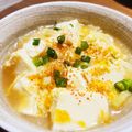 kinniko's cooksnap of when they made お手軽☆お豆腐と天かすの卵とじ丼.