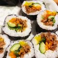みゅぁ's cooksnap of when they made 挽肉で韓国風海苔巻☆恵方巻にも.