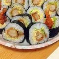✏❤☁⚡⏳'s cooksnap of when they made 変わり恵方巻エビフライタルタルソース巻き.
