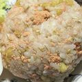 ゆけり３兄弟's cooksnap of when they made 明太子＆揚げ玉おにぎり（明太子天むす風）.