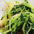 あや3069's cooksnap of when they made 豆苗と油揚げの煮びたし.
