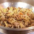 のんた＆きなこ's cooksnap of when they made 大根竹輪豚こまのキンピラ風.