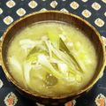 龍青空ママ's cooksnap of when they made 舞茸と葱とうす揚げの味噌汁.