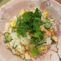 moripu's cooksnap of when they made シロさんの鮭と卵ときゅうりのおすし.