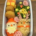 かえるのたまご's cooksnap of when they made クリスマス♡キャラ弁＊サンタ＆トナカイ.