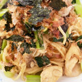 春♪'s cooksnap of when they made 10分！小松菜＆ささみ和風パスタ.