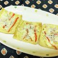龍青空ママ's cooksnap of when they made 節約＊薄揚げカニかまチーズトースター焼き.