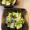 えんジェル's cooksnap of when they made きゅうり・わかめ・じゃこの酢の物.