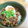 ちーまぐ's cooksnap of when they made 挽肉と納豆のキムチ丼.