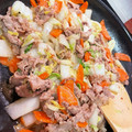 Boo5's cooksnap of when they made 豚こま白菜の塩炒め.