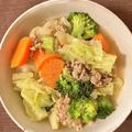caruga's cooksnap of when they made 春キャベツとひき肉のほっこりポトフ.