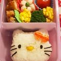 クック8YMAQ2☆'s cooksnap of when they made キャラ弁☆キティちゃん弁当♡.