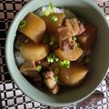 クックV1KKS4☆'s cooksnap of when they made 圧力鍋なし(^ω^)こってり豚バラ大根.