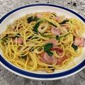 てこにゃん's cooksnap of when they made ササっと♪きのことベーコンのパスタ.