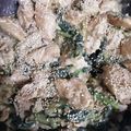 ♬あじさいのレシピ♬'s cooksnap of when they made ささみと小松菜のオイマヨ炒め.