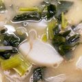 まーこパパ's cooksnap of when they made 長芋とほうれん草の味噌汁.