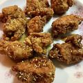 クック2DCB1D☆'s cooksnap of when they made 子供が大好き！甘辛タレの唐揚げ.